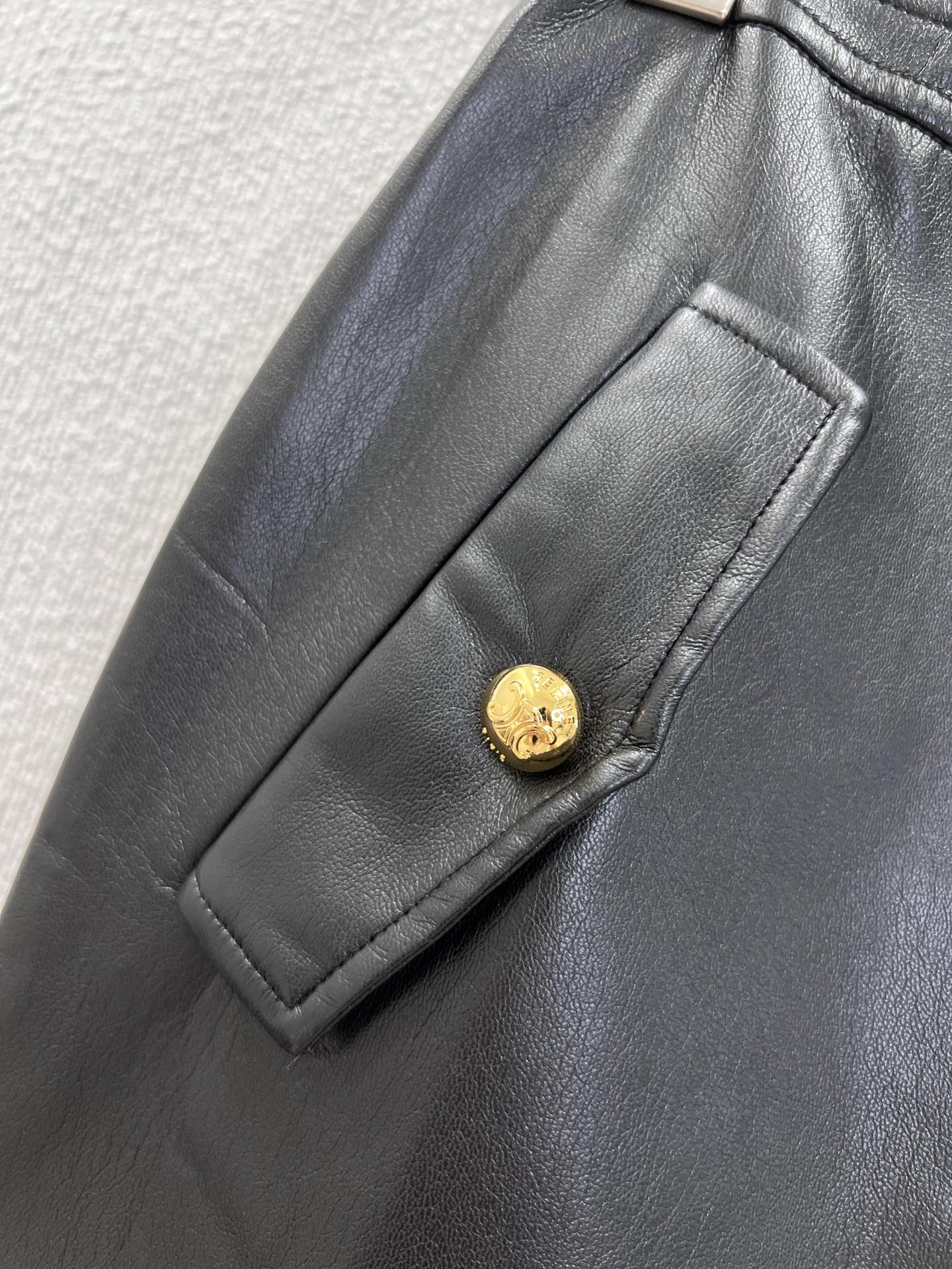 Cel 25fw leather skirt