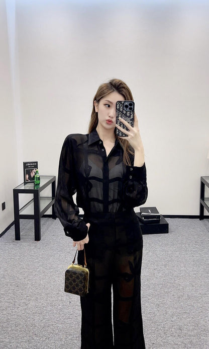 ch 25ss Silk bow shirt