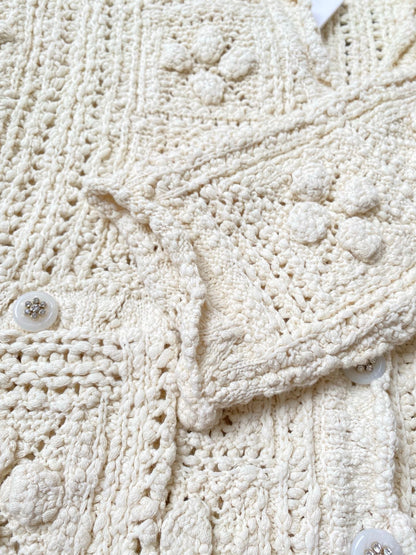 ch hollow woven cardigan