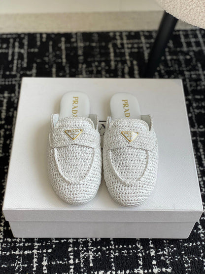 P  woven slippers