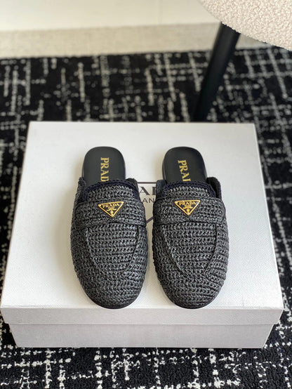 P  woven slippers