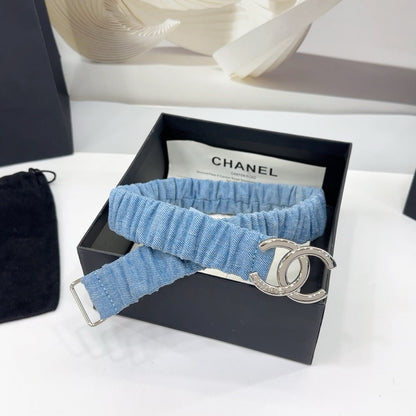 Ch denim belt
