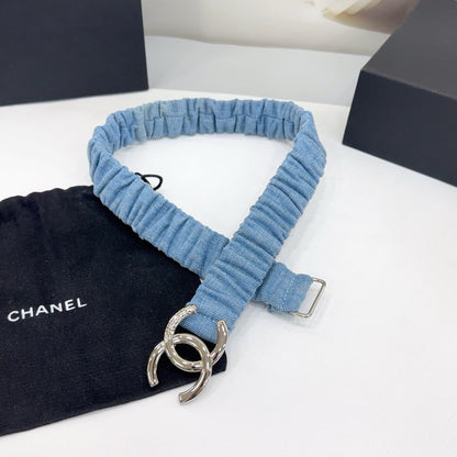 Ch denim belt