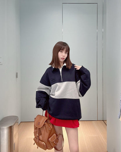 Miu 25fw oversized sweatshirt