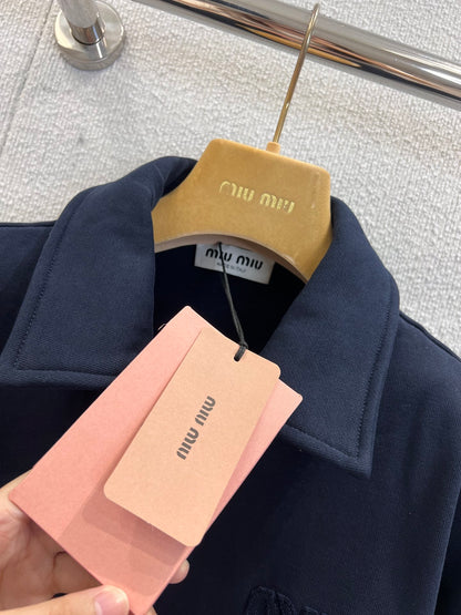 Miu 25fw lapel sweatshirt
