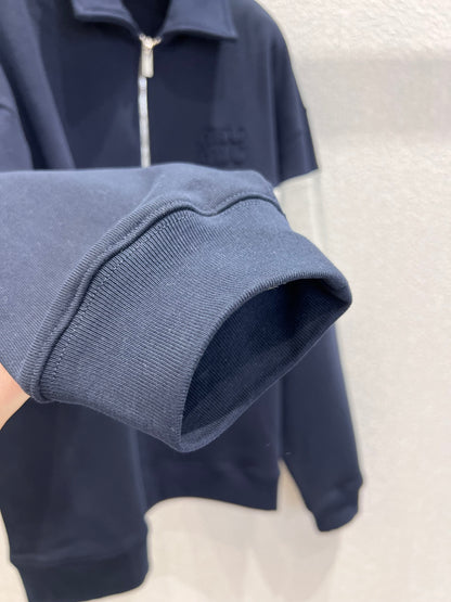 Miu 25fw lapel sweatshirt