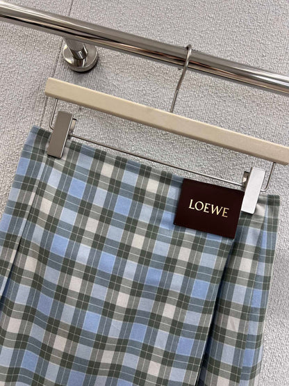 Loe 25fw plaid skirt