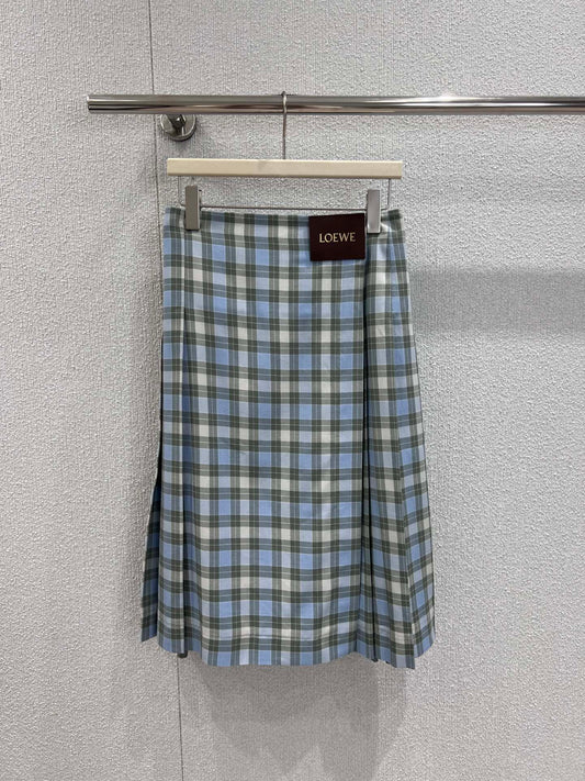 Loe 25fw plaid skirt