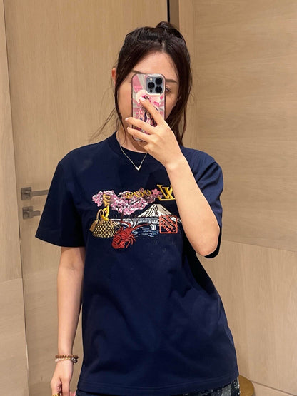 1ou 25fw embroidered T-shirt