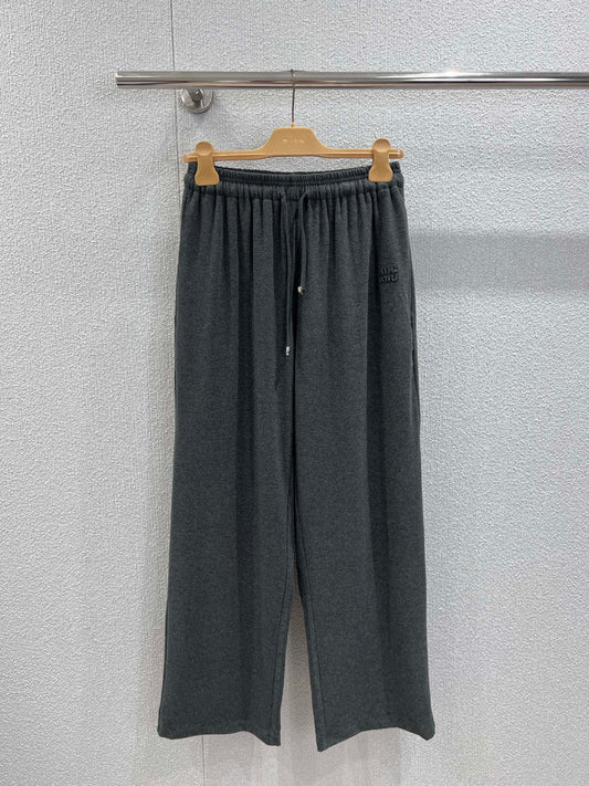 Miu 25fw drawstring casual pants