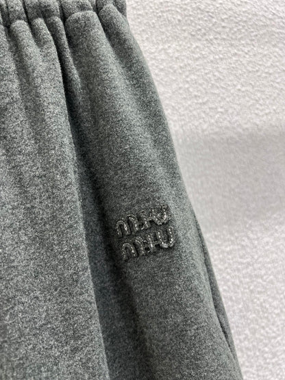 Miu 25fw drawstring casual pants
