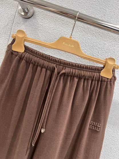 Miu 25fw drawstring casual pants