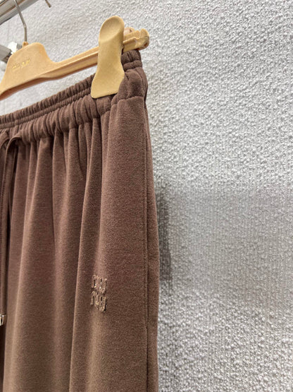 Miu 25fw drawstring casual pants
