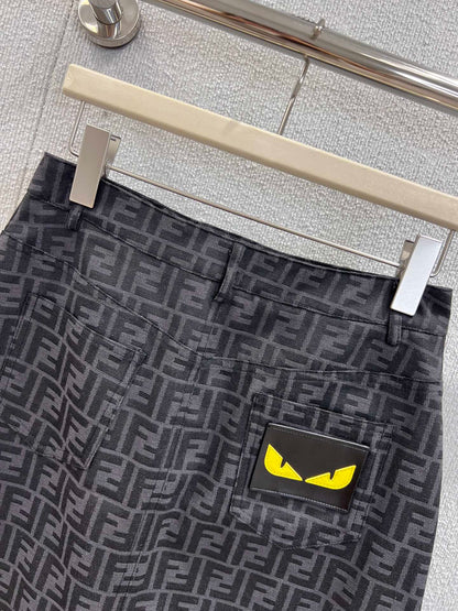 Fen 25fw jacquard A-line skirt