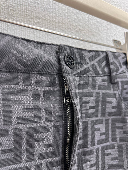 Fen 25fw jacquard A-line skirt