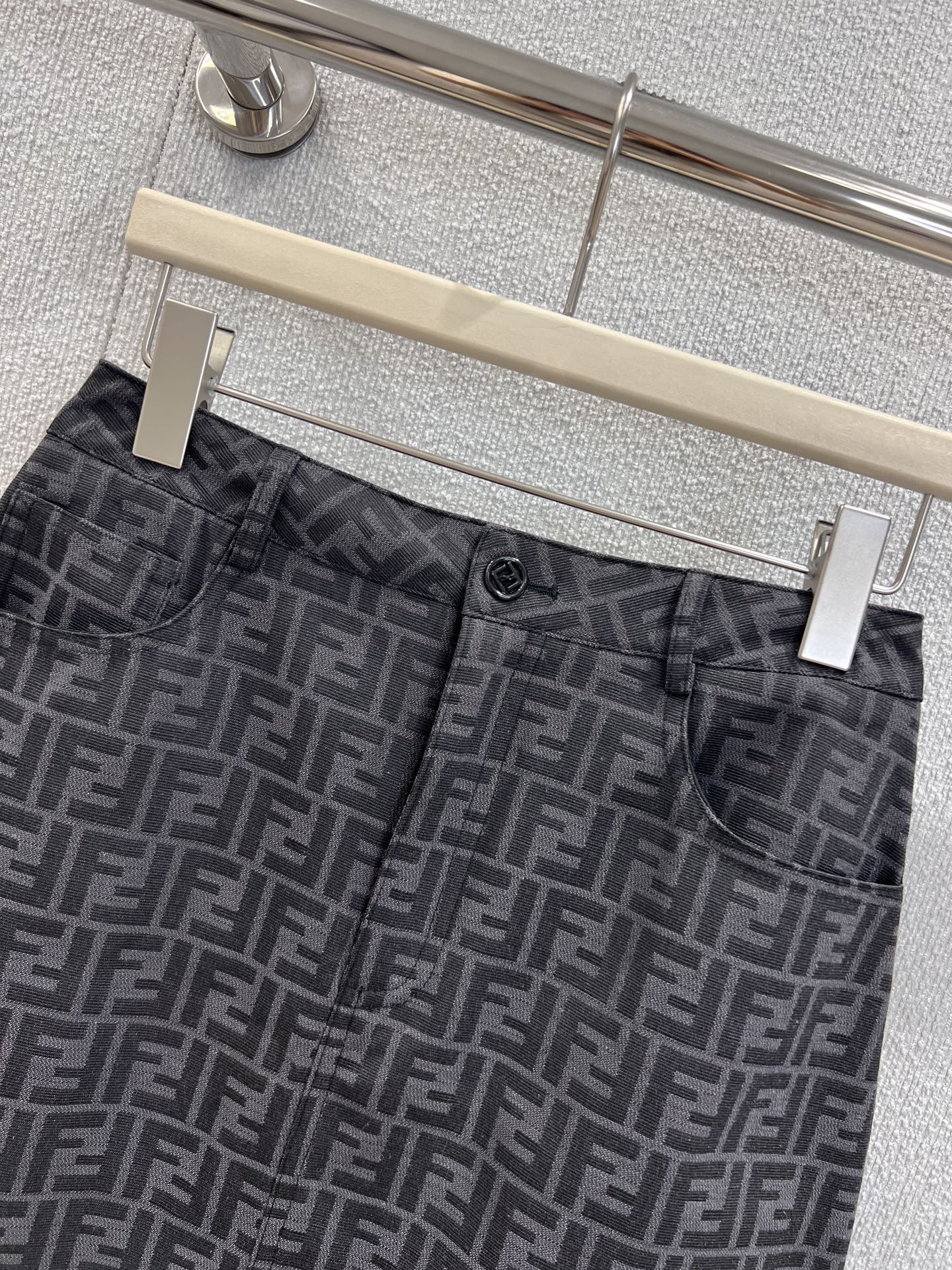 Fen 25fw jacquard A-line skirt