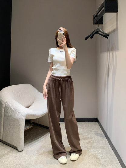 Miu 25fw drawstring casual pants