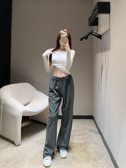 Miu 25fw drawstring casual pants