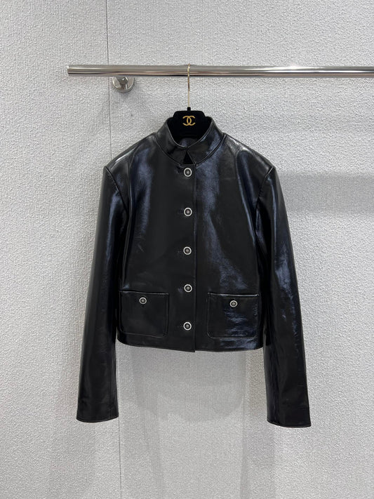 Chan 25fw leather jacket
