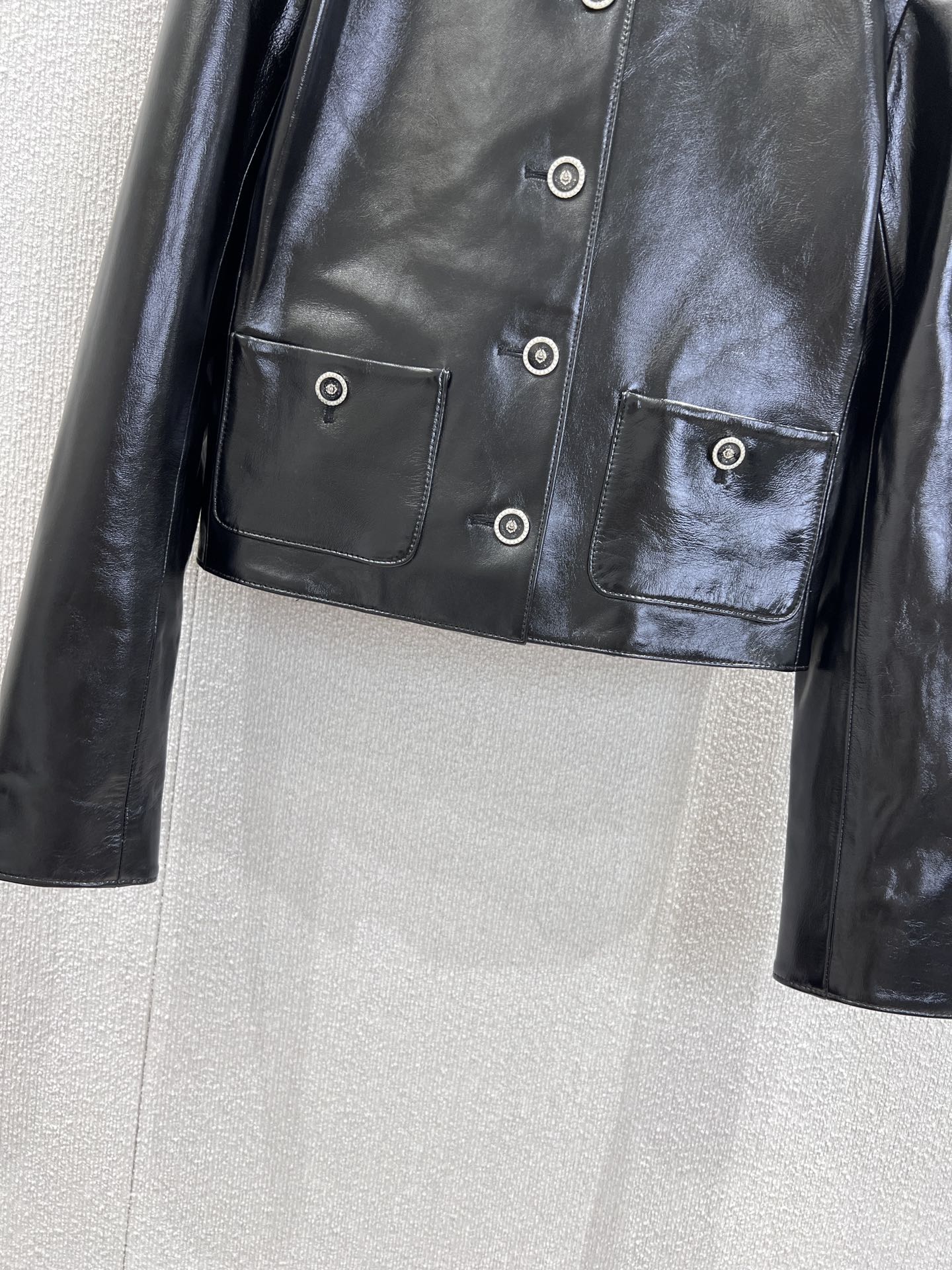 Chan 25fw leather jacket