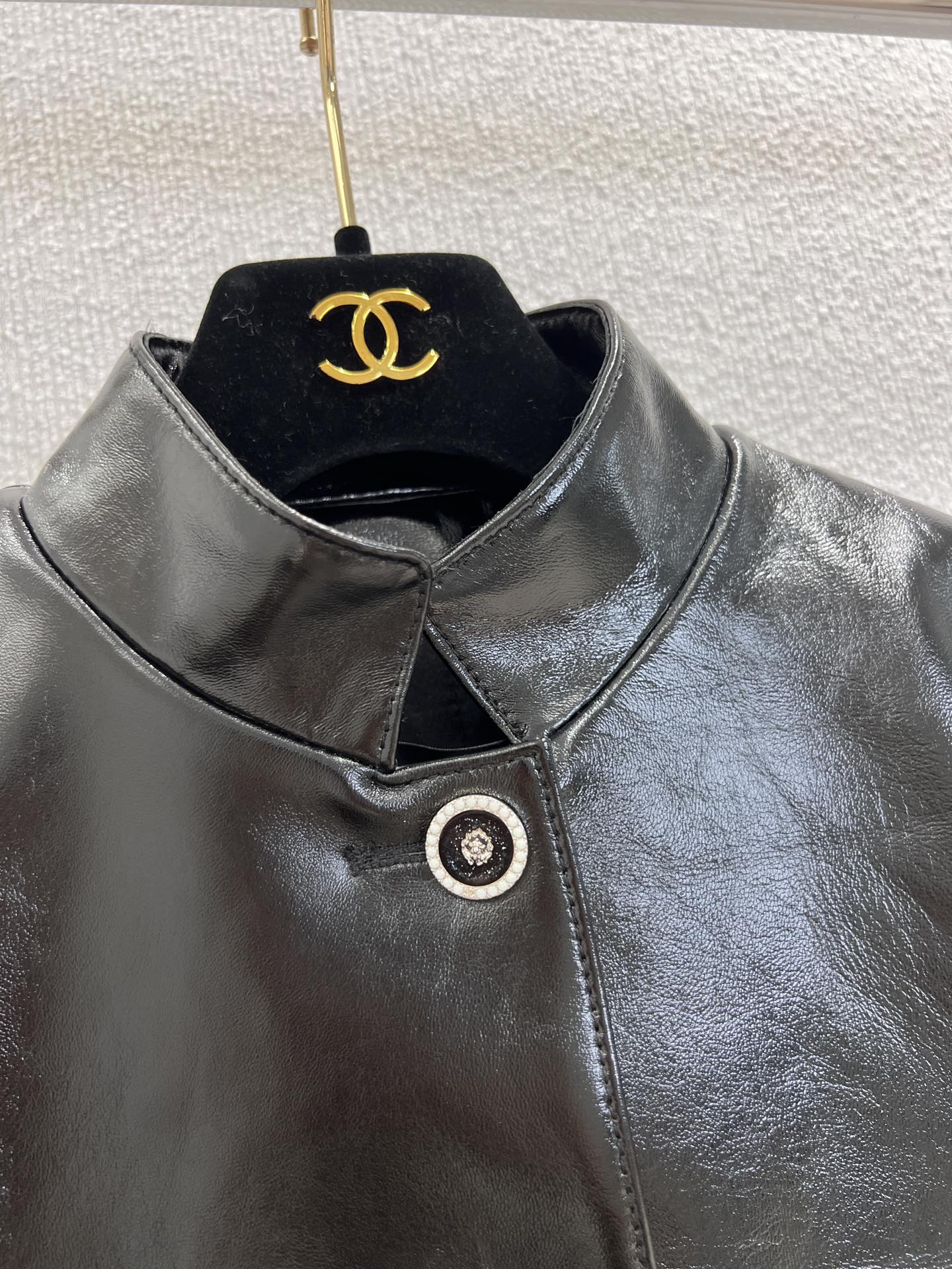 Chan 25fw leather jacket