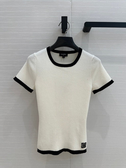 ch 25ss knitted t-shirt