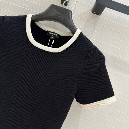 ch 25ss knitted t-shirt