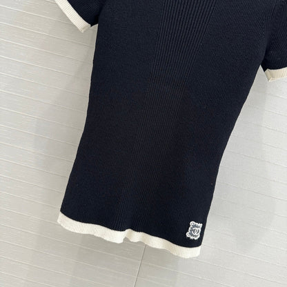 ch 25ss knitted t-shirt