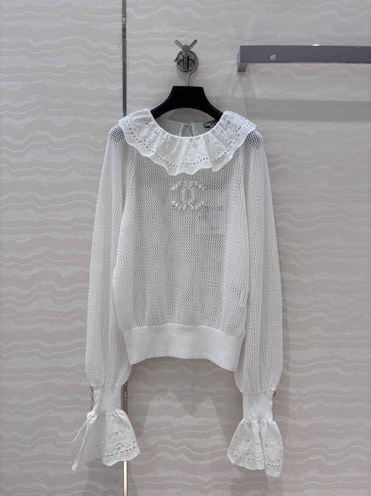 ch 25ss hollow sweater