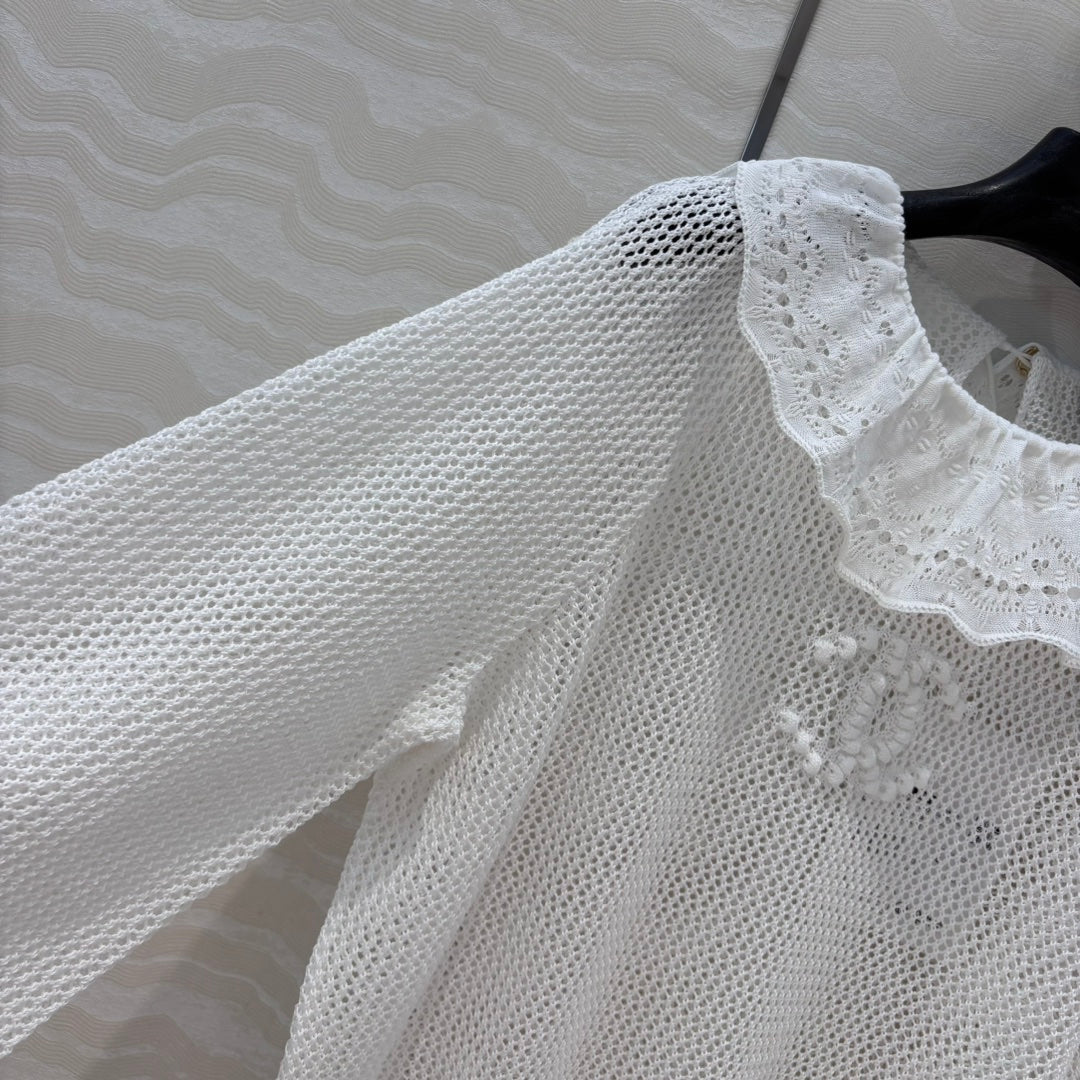ch 25ss hollow sweater