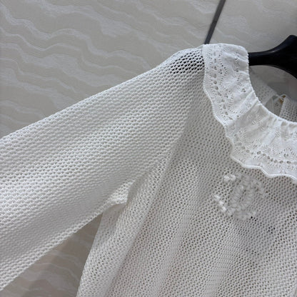 ch 25ss hollow sweater