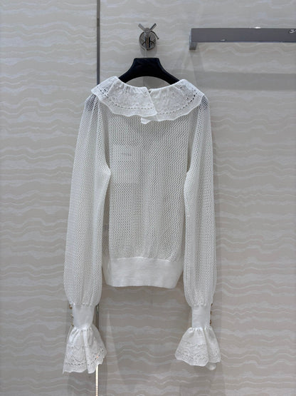 ch 25ss hollow sweater