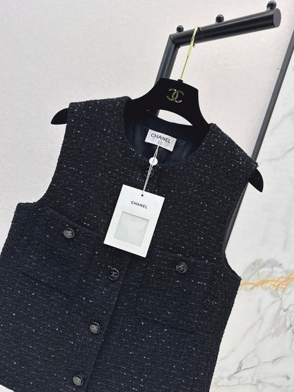 Ch 25ss rhinestone vest