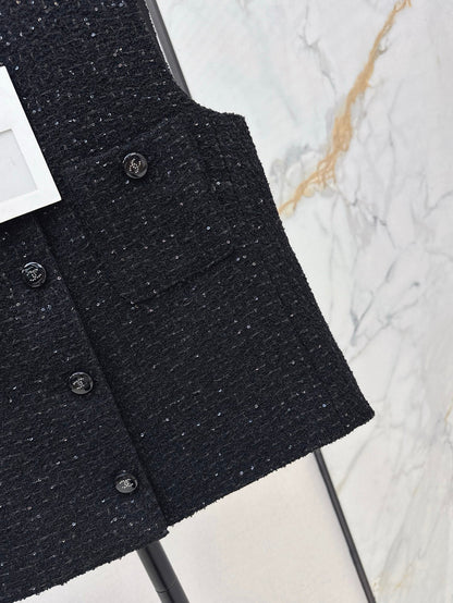 Ch 25ss rhinestone vest