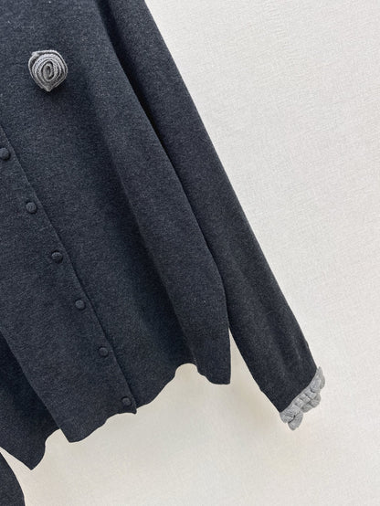 Ch 25ss knitted cardigan
