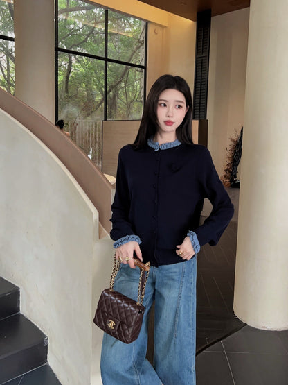 Ch 25ss knitted cardigan