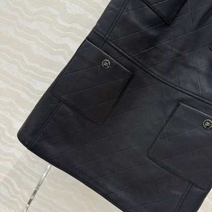 Ch 25ss leather A line dress