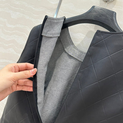 Ch 25ss leather A line dress