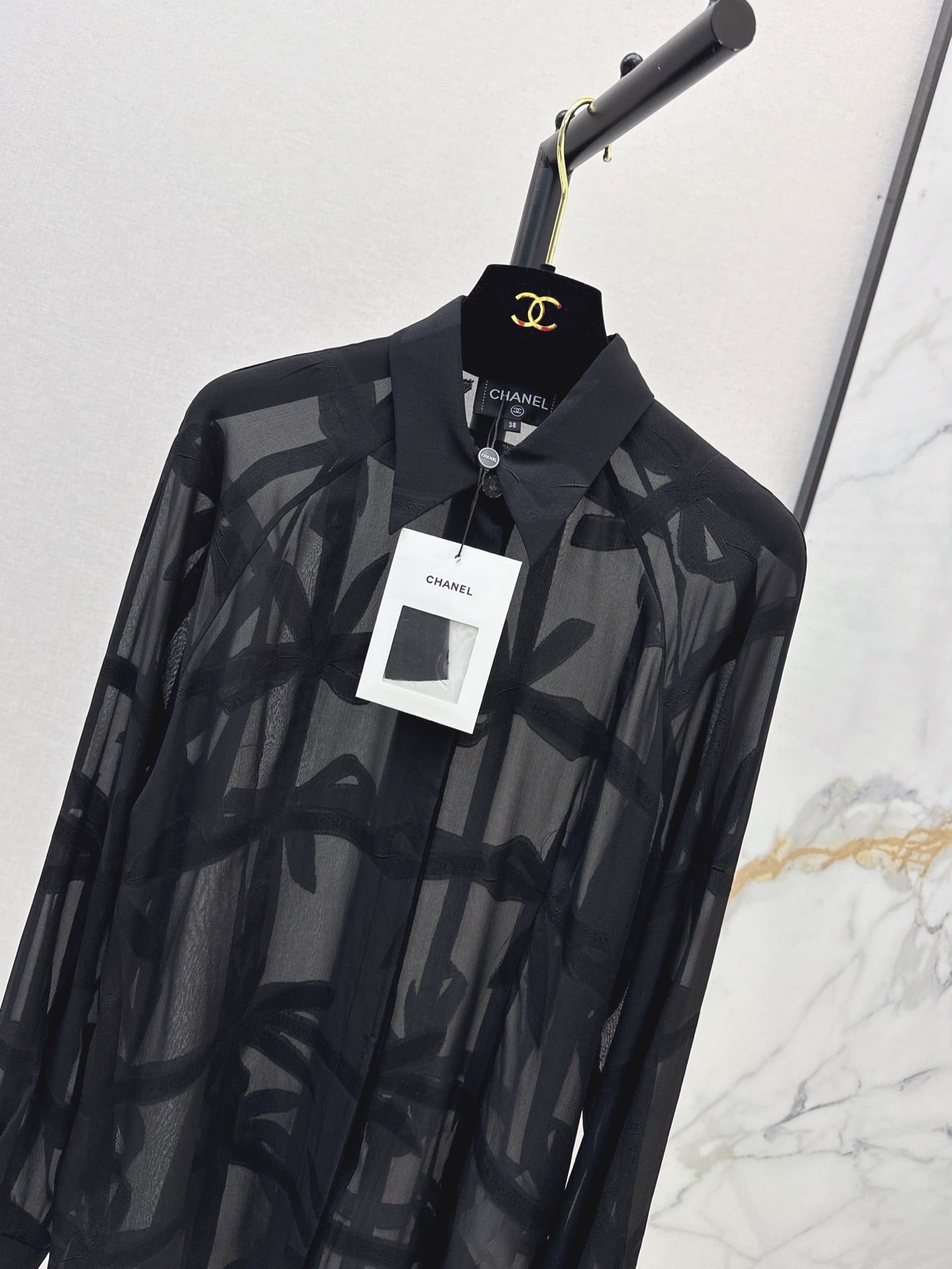 ch 25ss Silk bow shirt