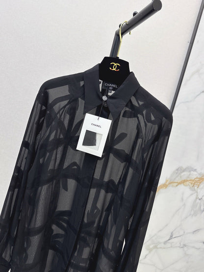 ch 25ss Silk bow shirt