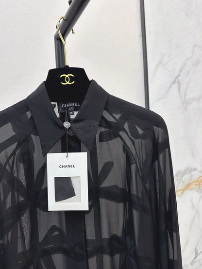 ch 25ss Silk bow shirt