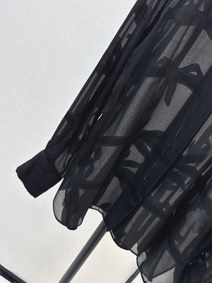 ch 25ss Silk bow shirt