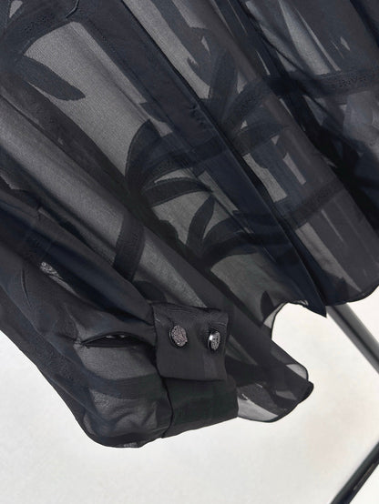 ch 25ss Silk bow shirt