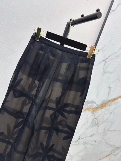 Ch 25ss Silk wide leg pants