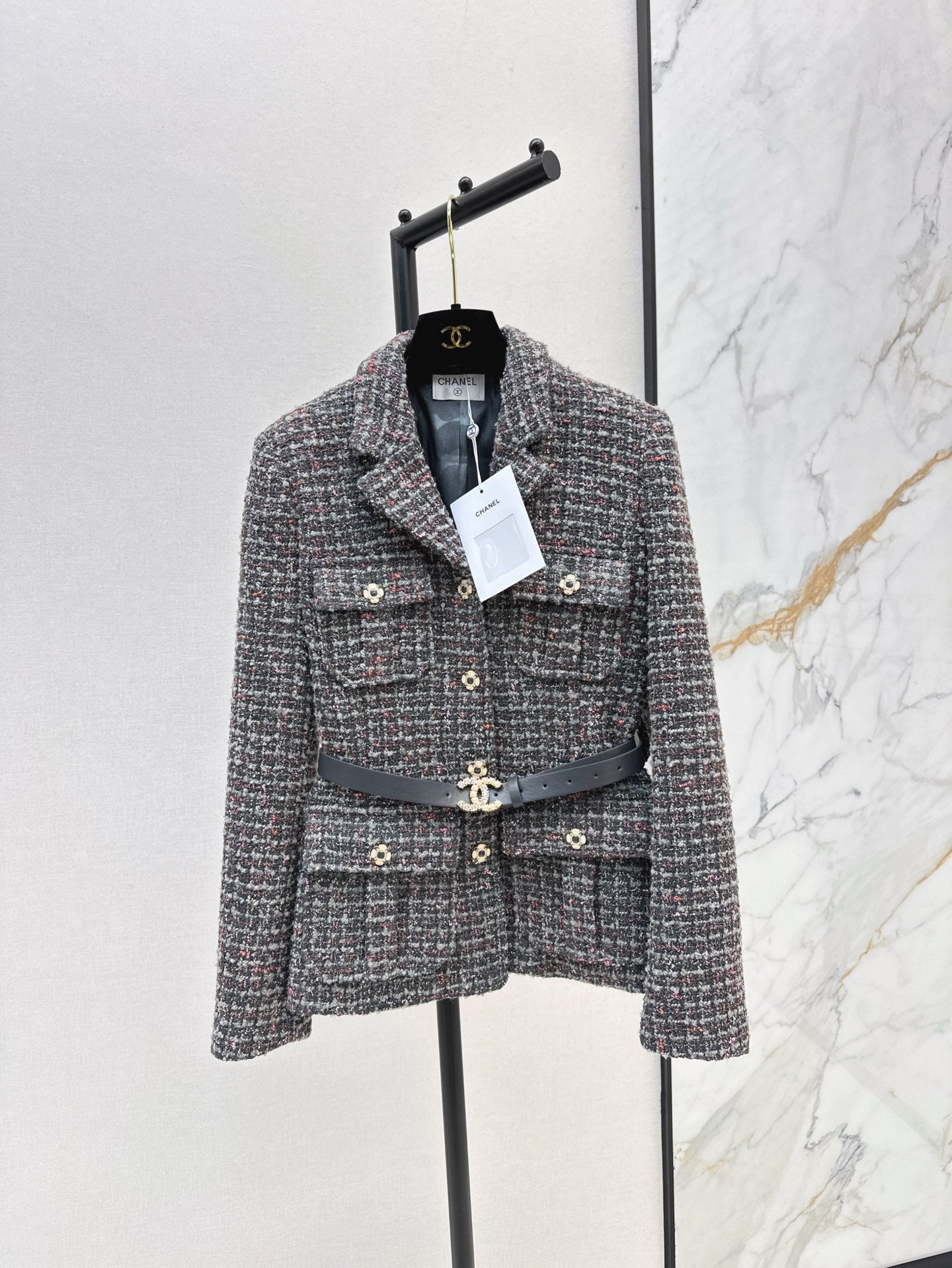 Ch 25ss woven belt jacket