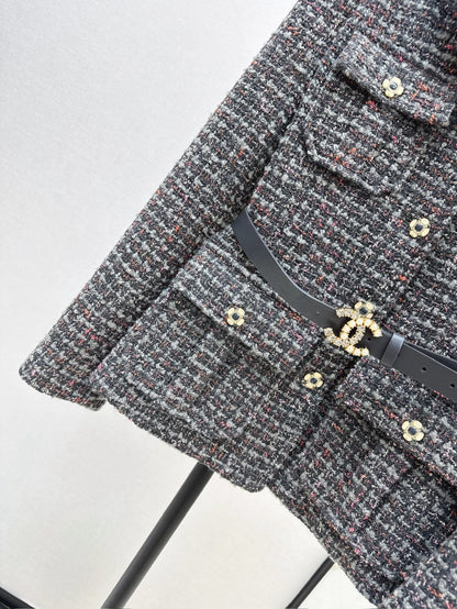 Ch 25ss woven belt jacket