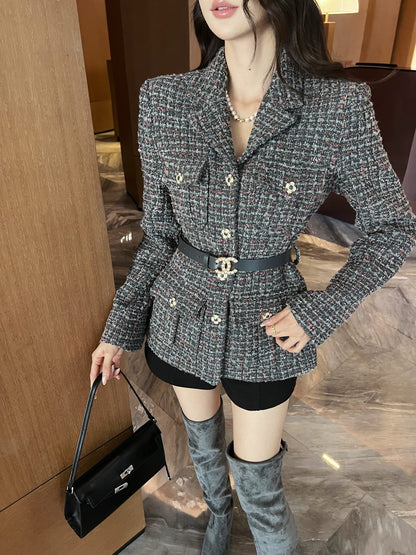 Ch 25ss woven belt jacket