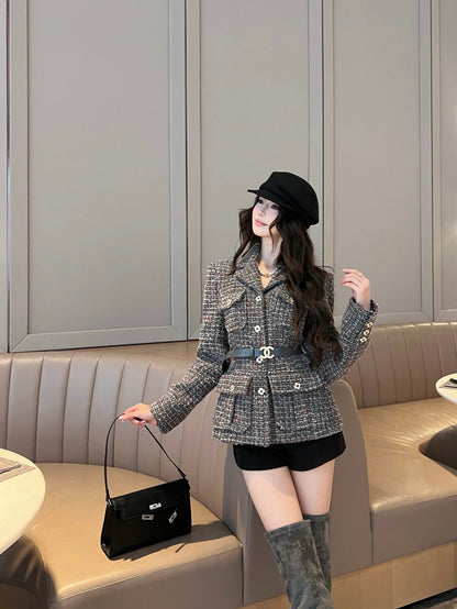 Ch 25ss woven belt jacket