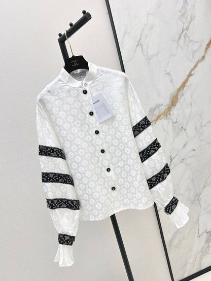 Ch 25ss Silk jacquard shirt