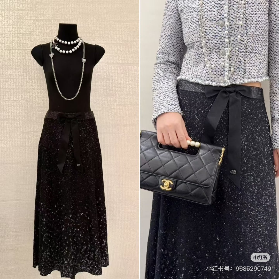 Ch 25ss beaded skirt